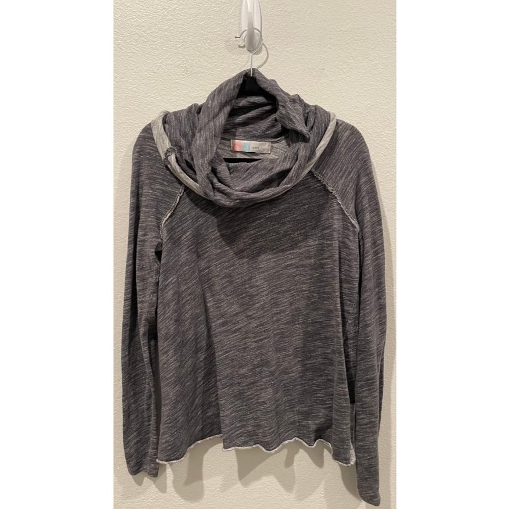 FREE PEOPLE Beach Cocoon Cowl Neck Grey Sweater